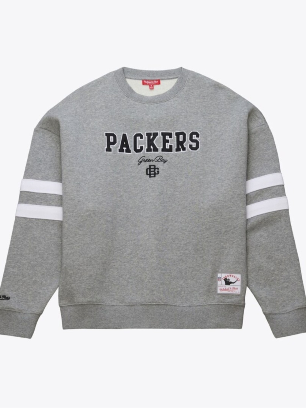 Mitchell & Ness NFL Green Bay Packers Women's 2X Gray Crewneck Sweatshirt